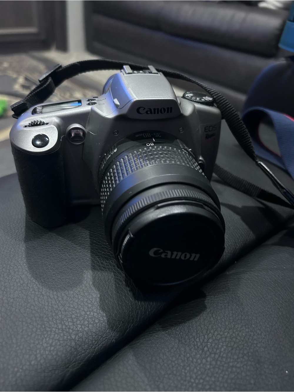 Canon Rebel EOS xsm 35mm Camera in Silver and Black with Standard Zoom Lens